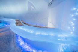 Ice Bar of Arctic SnowHotel in Rovaniemi in Finland