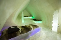 Suite at the Arctic Snowhotel in Rovaniemi in Lapland in Finland