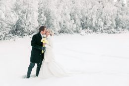 Winter wedding in Arctic SnowHotel in Rovaniemi in Finnish Lapland