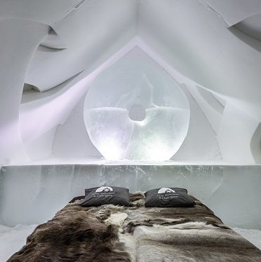 Arctic SnowHotel igloo hotels northern lights