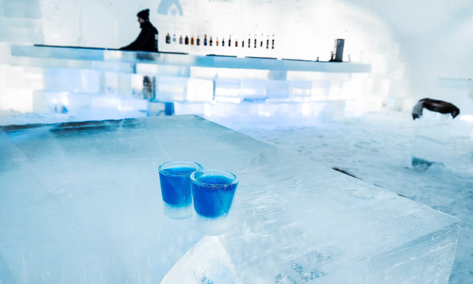 Ice drinks in the Ice Bar