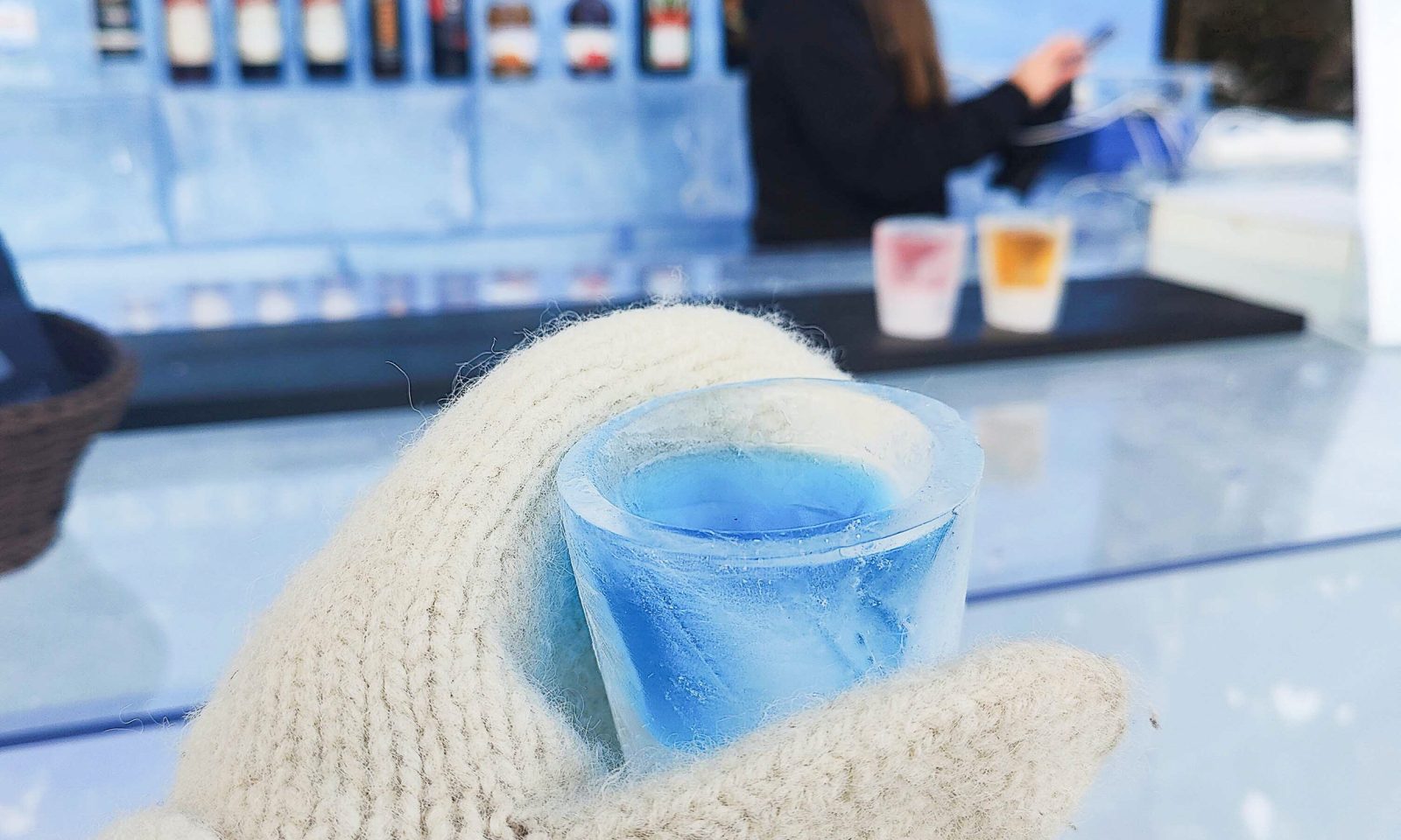 Ice drink in the Pop-up Ice Bar