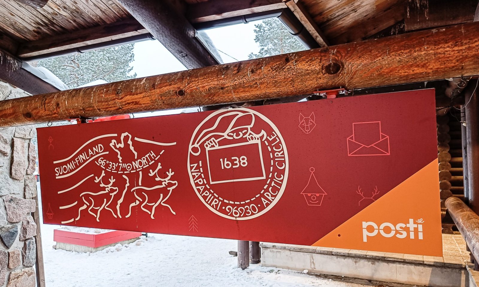 Kyltti Joulupukin pääpostilla