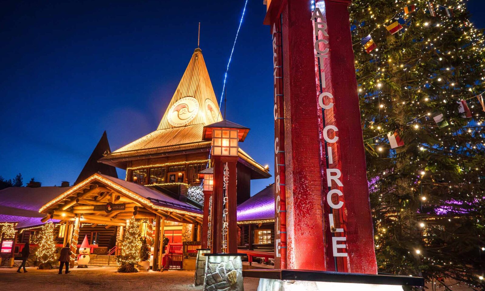 Arctic circle in Santa Claus village