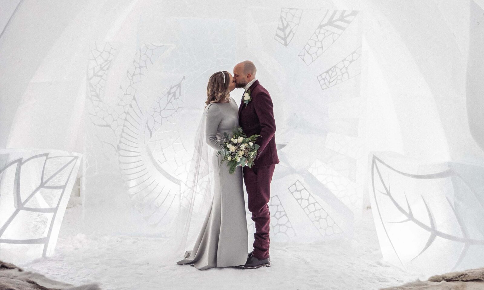 Married couple in the Ice chapel