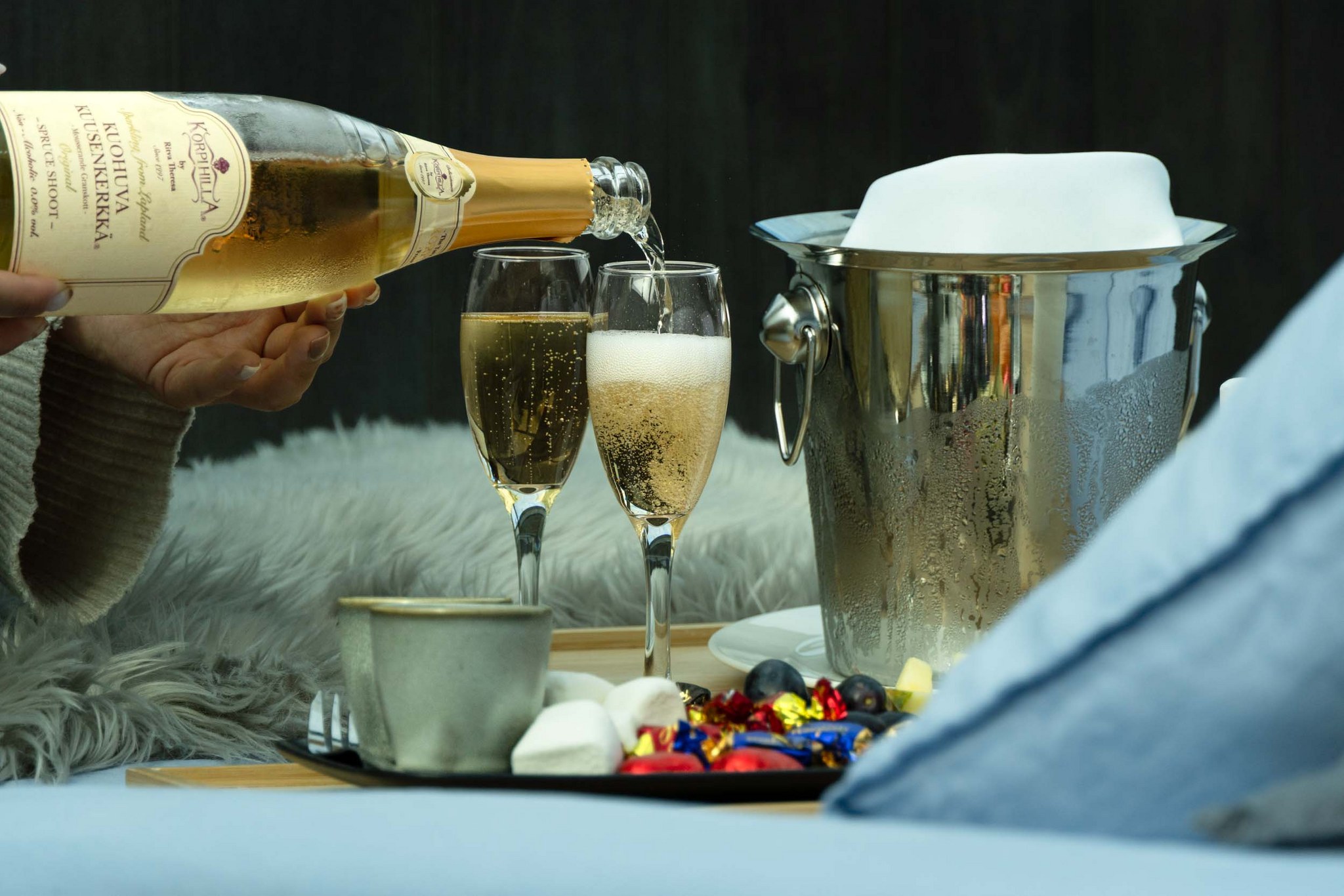 Arctic romance package in a glass igloo